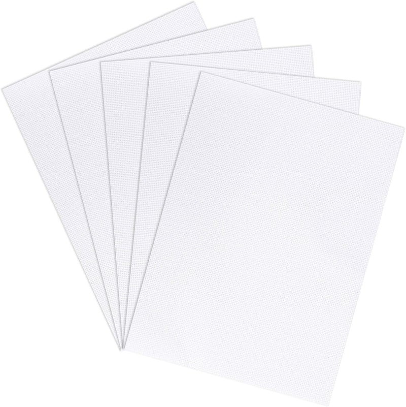 Donmon Aida Cloth 14 Count Cross Stitch Fabric,12×18inch,5Pcs (White) - Image 1